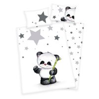 Panda Bettwäsche Größe 40x60 + 100x135 cm