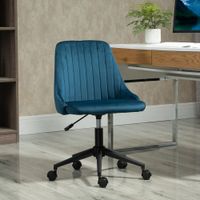 Bürostuhl Drehstuhl Schreibtischstuhl Ergonomisches Liniendesign Blau 50 x 58 x 77-87 cm