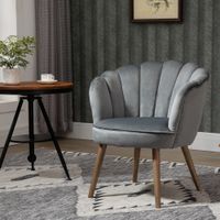 Esszimmerstuhl Küchenstuhl mit Rückenlehne Polyester Gummiholz Dunkelgrau