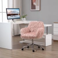 Chefsessel Sitzhöhenverstellung Drehstuhl Rosa+Silber