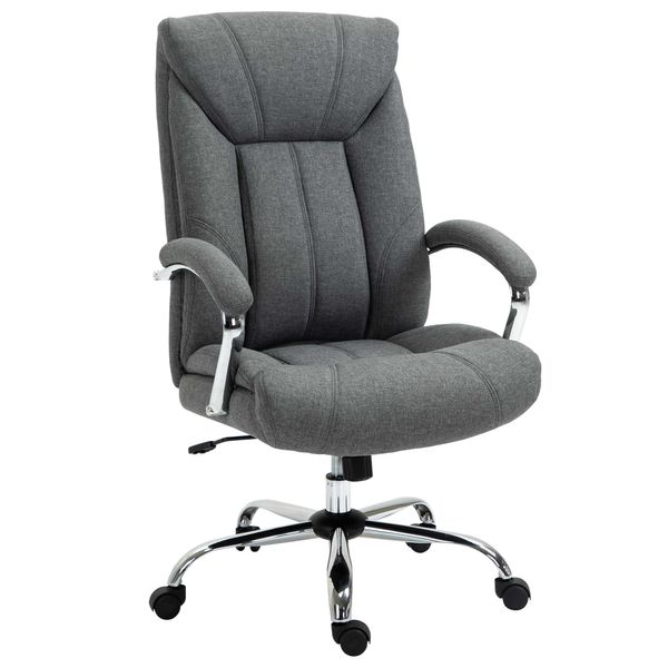 Vinsetto höhenverstellbarer Bürostuhl mit Rückenlehne Nylon Grau 65 x 78 x 110-120 cm