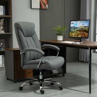 Vinsetto höhenverstellbarer Bürostuhl mit Rückenlehne Nylon Grau 65 x 78 x 110-120 cm
