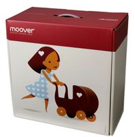 Dänischer Designer Holz-Puppenwagen (hellblau) / dolls pram light blue