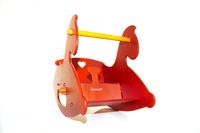 Schaukelpferd aus Holz (rot) / rocking horse