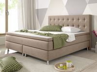 Boxspringbett Köln 180x200 Webstoff Muddy