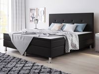 Boxspringbett Jump 180x200 Webstoff Schwarz Typ 2