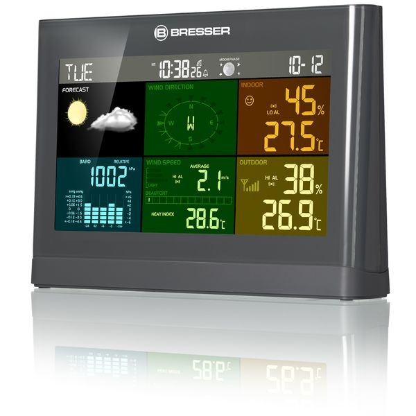 5-in-1 Comfort Wetter Center mit Farbdisplay