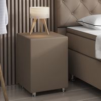 IHG Nachttisch Hocker Kara Kunstleder muddy