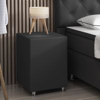 IHG Nachttisch Hocker Kara Kunstleder anthrazit