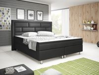 Boxspringbett NIZZA 180x200 cm Kunstleder Schwarz