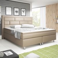 Boxspringbett Nizza 180x200 cm Kunstleder Muddy