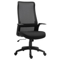 Bürostuhl Kopflehne Home-Office-Stuhl höhenverstellbarer Schreibtischstuhl Schwarz 62 x 62 x 113-122 cm