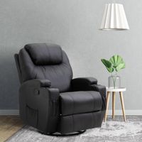 Massagesessel Fernsehsessel Relaxsessel Sessel 5 Massage-Modi Schwarz
