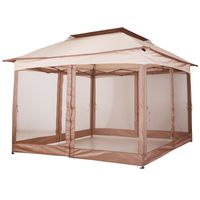 Faltpavillon Pavillon Gartenzelt mit Seitenwänden Pop-up-Zelt Khaki