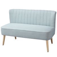 2-Sitzer Stoffsofa Polstersofa Sitzmöbel Loungesofa Hellgrün 117 x 56,5 x 77 cm