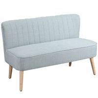 2-Sitzer Stoffsofa Polstersofa Sitzmöbel Loungesofa Hellgrün 117 x 56,5 x 77 cm