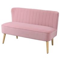 2-Sitzer Stoffsofa Polstersofa Sitzmöbel Loungesofa Rosa 117 x 56,5 x 77 cm