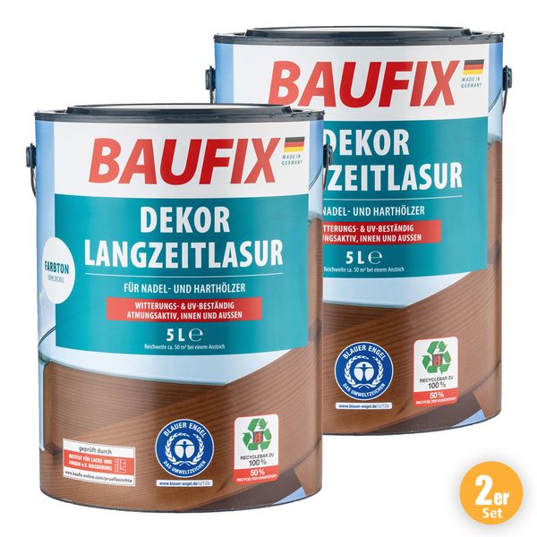 Dekor-Langzeitlasur, Farblos - 2er Set