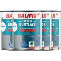 Express Buntlack 2 in 1, Staubgrau - 4er Set