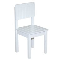 Kinderstuhl, Stuhl mit Lehne für Kinder, weiß lackiert, HxBxT: 59x29x29 cm, Sitzhöhe 31 cm
