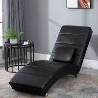 Relaxliege mit Massagefunktion Chaiselongue Loungesessel Schwarz