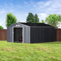 Gerätehaus Geräteschuppen Gartenhaus Schuppen Metall Kohlegrau