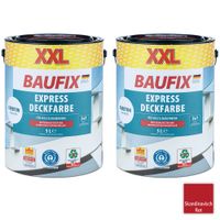 XXL-Express-Deckfarbe 5 Liter, Skandinavisch Rot - 2er-Set