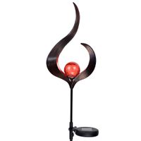 LED Solar Vintage Design Leuchte Schwan rot