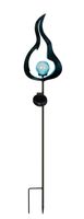 LED Solar Vintage Design Leuchte Flamme blau