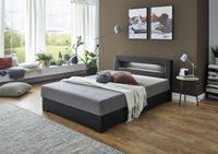 Boxbett MINA mit LED schwarz 140x200