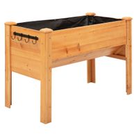 Hochbeet aus Holz Kräuterbeet mit Abflussloch Haken Füßen