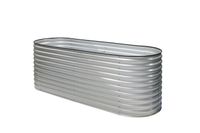 Westmann Metall Hochbeet Oval silber 240x80x82 cm