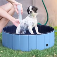 Hundepool Planschbecken Schwimmbecken Schwimmbad Blau Ø100 x H30 cm