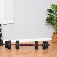 2 in 1 Hanteln Set 25 kg verstellbare Kurzhantel & Langhantel