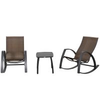 Rattan-Schaukelstuhl UV-Beständig für Gärten Terrassen Pools patio
