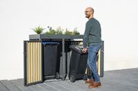 Westmann Mülltonnenbox 2-fach 240 Liter Holzoptik