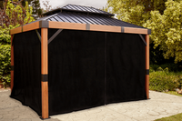 Sojag Pavillon Vorhänge Fontana 10x12 schwarz