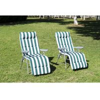 2 xKlappstühle Sonnenliege Gartenstuhl klappbar Liege 5 Positionen