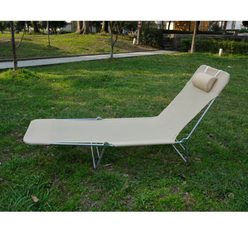 Sonnenliege Gartenliege Relaxliege Bäderliege Zweibeinliege 4 Farben (creme)