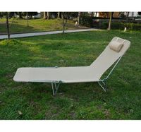 Sonnenliege Gartenliege Relaxliege Bäderliege Zweibeinliege 4 Farben (creme)