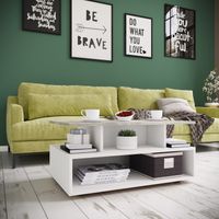 Couchtisch "Esila" Weiß/Beton Grau