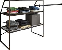 Kleiderschrank "Disal" mit Stange schwarz