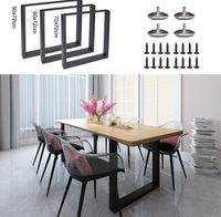 Happy Home Tischbeine 2-er Set Schwarz HFU08-SCH