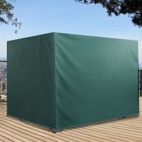 Abdeckplane Schutzhülle Gartenmöbel Abdeckhaube Rechteckig PE Grün 215 x 155 x 150 cm