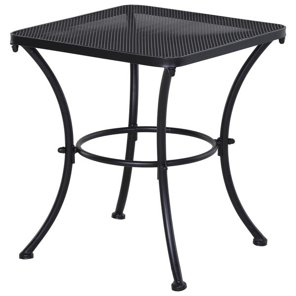 Garten Couchtisch Beistelltisch Gartentisch Terrasse Metall Schwarz