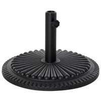Sonnenschirmständer 15 kg Schirmständer für Sonnenschirm rund Schirmstangen 35-48 mm Sonnenschirmfuß für Garten Terrasse Balkon Zement Ø49 cm Schwarz