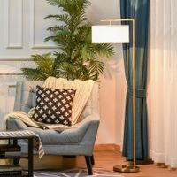 Stehlampe für Wohnzimmer Schlafzimmer Büro Gold/Weiß E27 Sockel