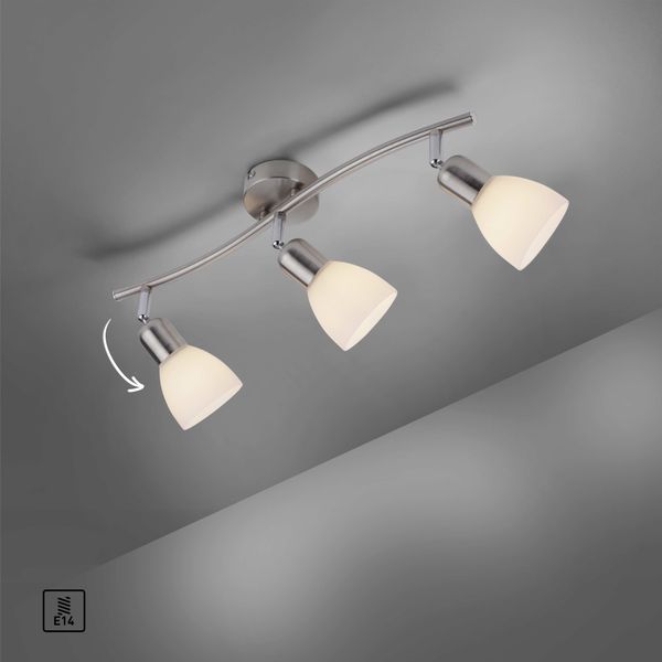 LeuchtenDirekt Wand- & Deckenleuchte KARO, 3x E14 max. 40Watt exkl., Innenleuchte, IP20