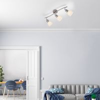 LeuchtenDirekt Wand- & Deckenleuchte KARO, 3x E14 max. 40Watt exkl., Innenleuchte, IP20