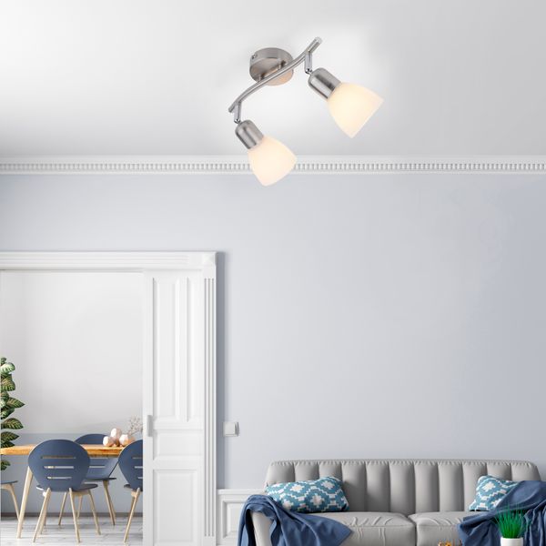 LeuchtenDirekt Wand- & Deckenleuchte KARO, 2x E14 max. 40Watt exkl., Innenleuchte, IP20